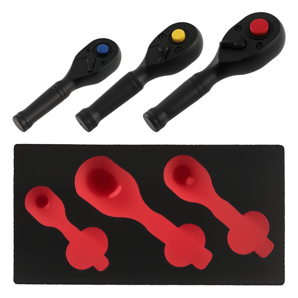 72T Mechanic Ratchet Set 1/4 3/8 1/2 Drive Quick Release Socket Tool Kit