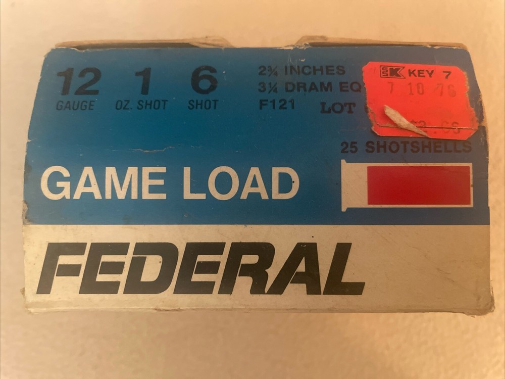 Vintage Federal Game Load 12 Ga. Shotgun Shells Box - Empty
