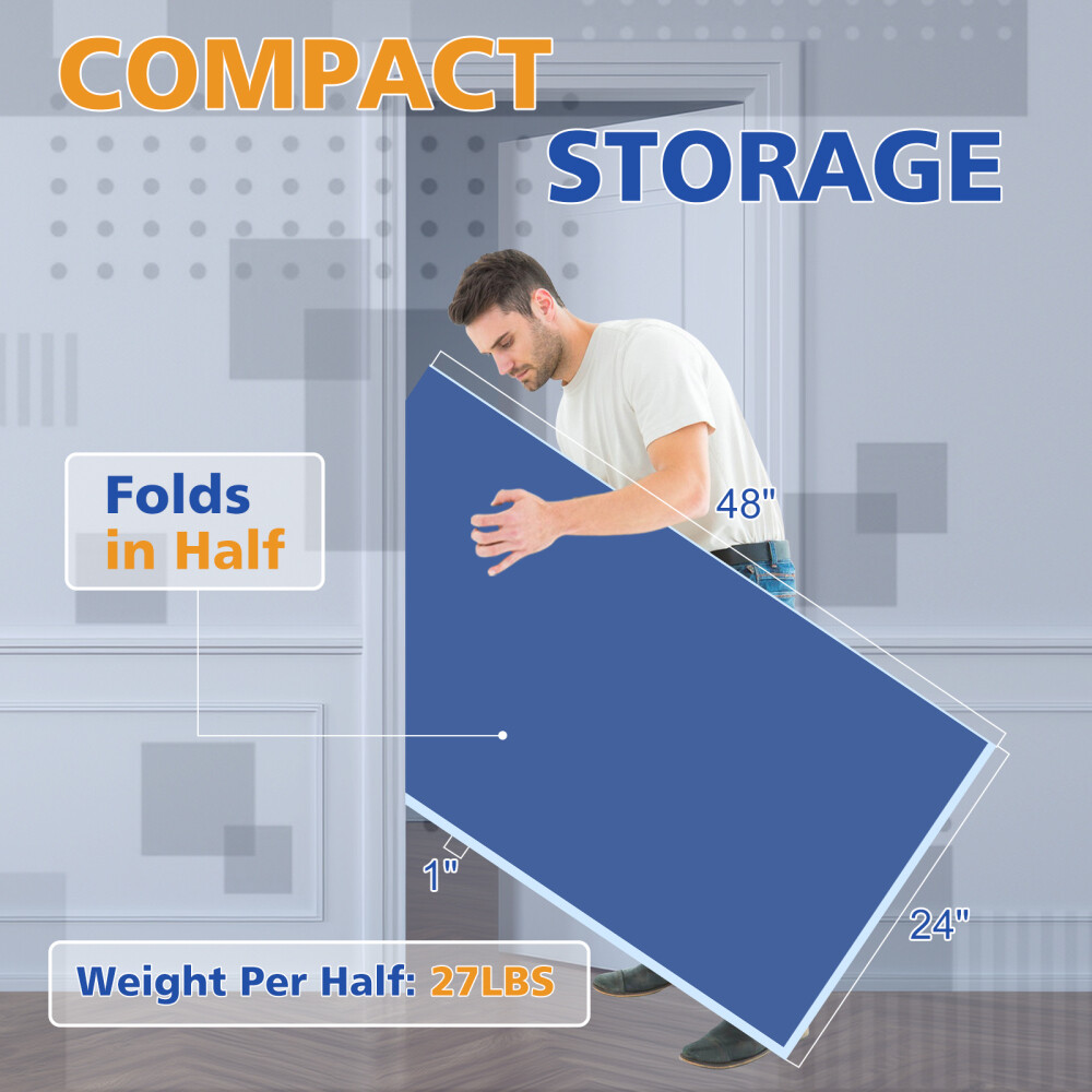 8ft Mid-Size Ping Pong Conversion Top Foldable & Portable Table Tennis Table Top