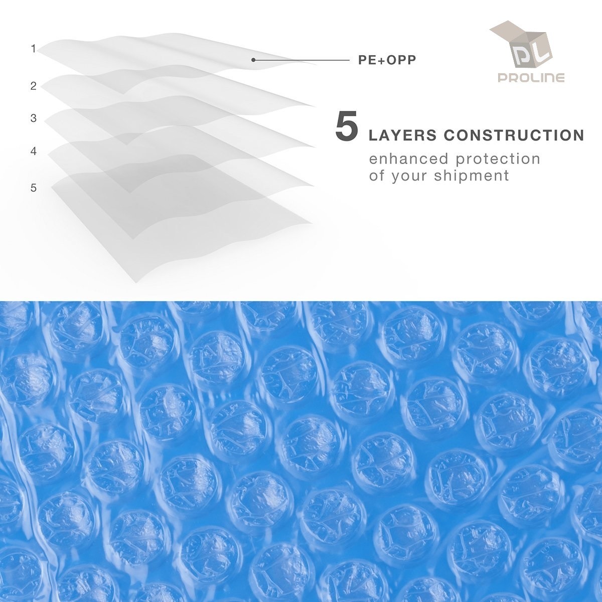 1000 #0 Blue Poly Bubble Padded Envelopes Self-Sealing Mailers 6X10 (Inner 6x9)