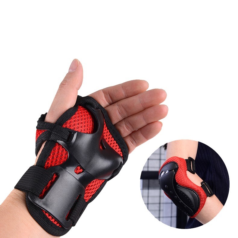 6Pcs Skating Protective Gear Set Wrist Elbow Knee Pads Bike Skateboard