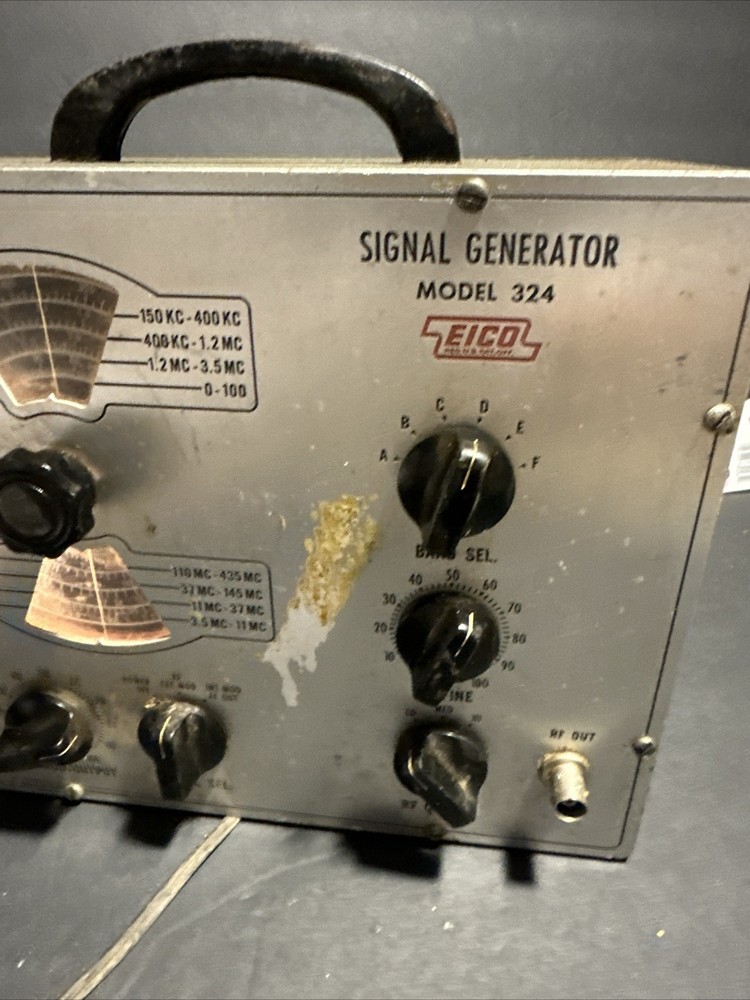 Eico Signal Generator Model 324 Untested, Powers On, Lights Up Untested #P