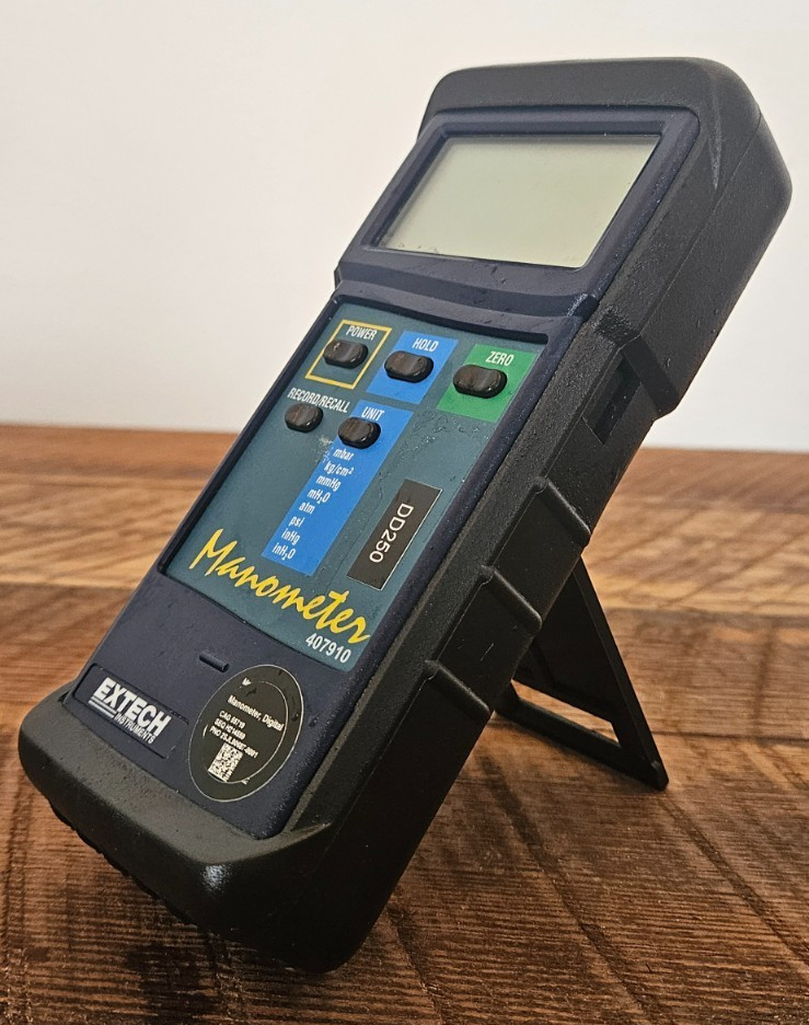 Extech Instruments Digital Manometer Model 407910 with Hard Case & Accessories
