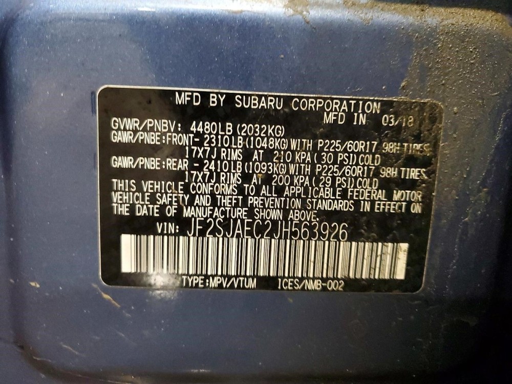 Fuse Box Engine Compartment Fits 17-18 FORESTER 2128767