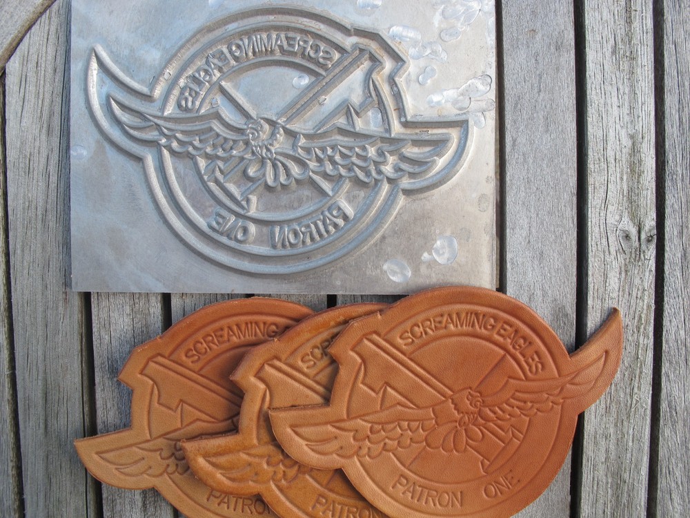 US Navy Screaming Eagles Patron One Leather Patch Clicker Embossing Plate