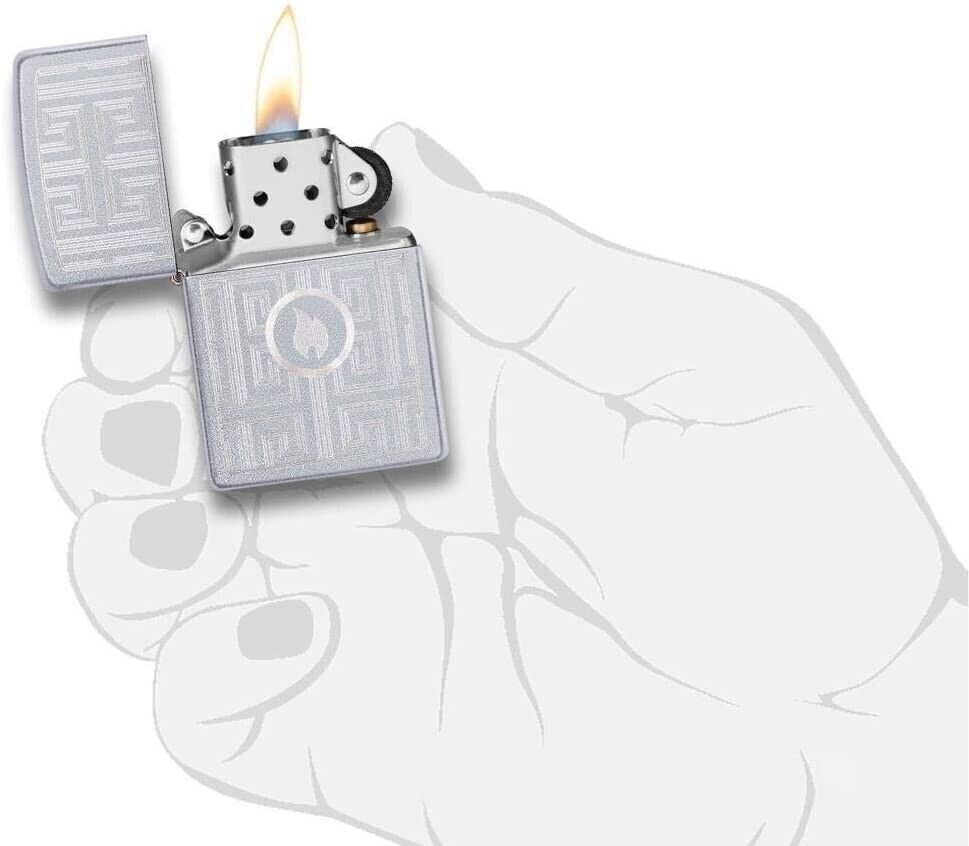 Zippo Labyrinth Design Satin Chrome 29857