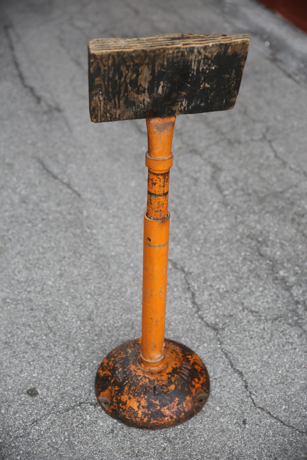 Vintage Air Meter Stand industrial cast iron base service station antique rack