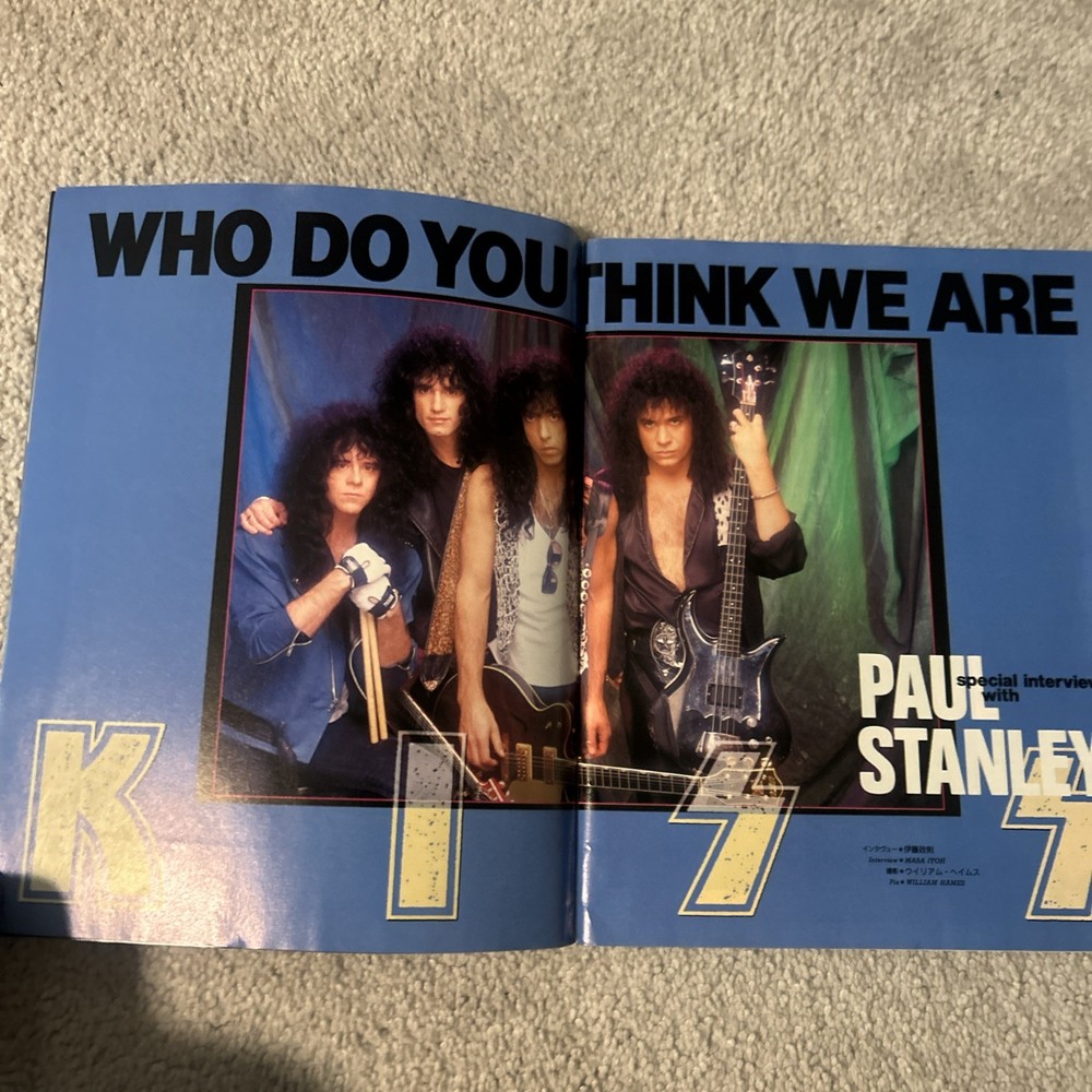 KISS METAL GEAR JAPAN MAGAZINE 1990 PAUL STANLEY GENE SIMMONS MOTLEY CRUE POSTER