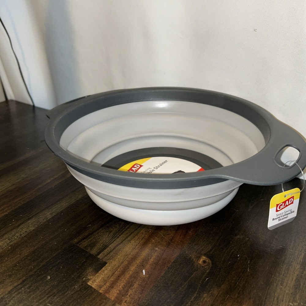 Glad Collapsible Colander Strainer - 2L | Small Pasta Drainer for Kitchen, Veget
