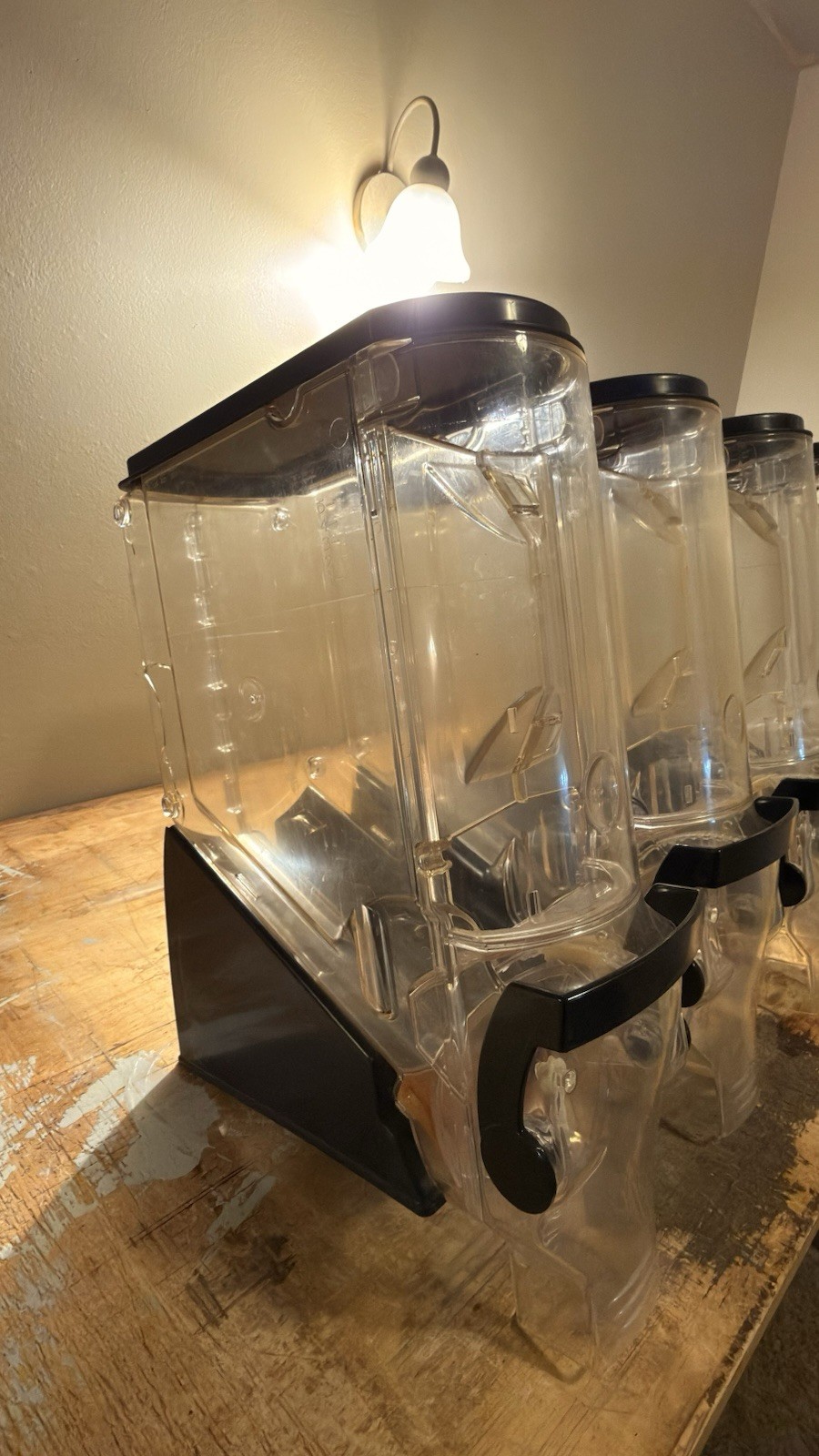 Trade Fixtures Radeus Model 618 / 624 4 Gravity Bin Dispenser 5 Gallon 6 x 18