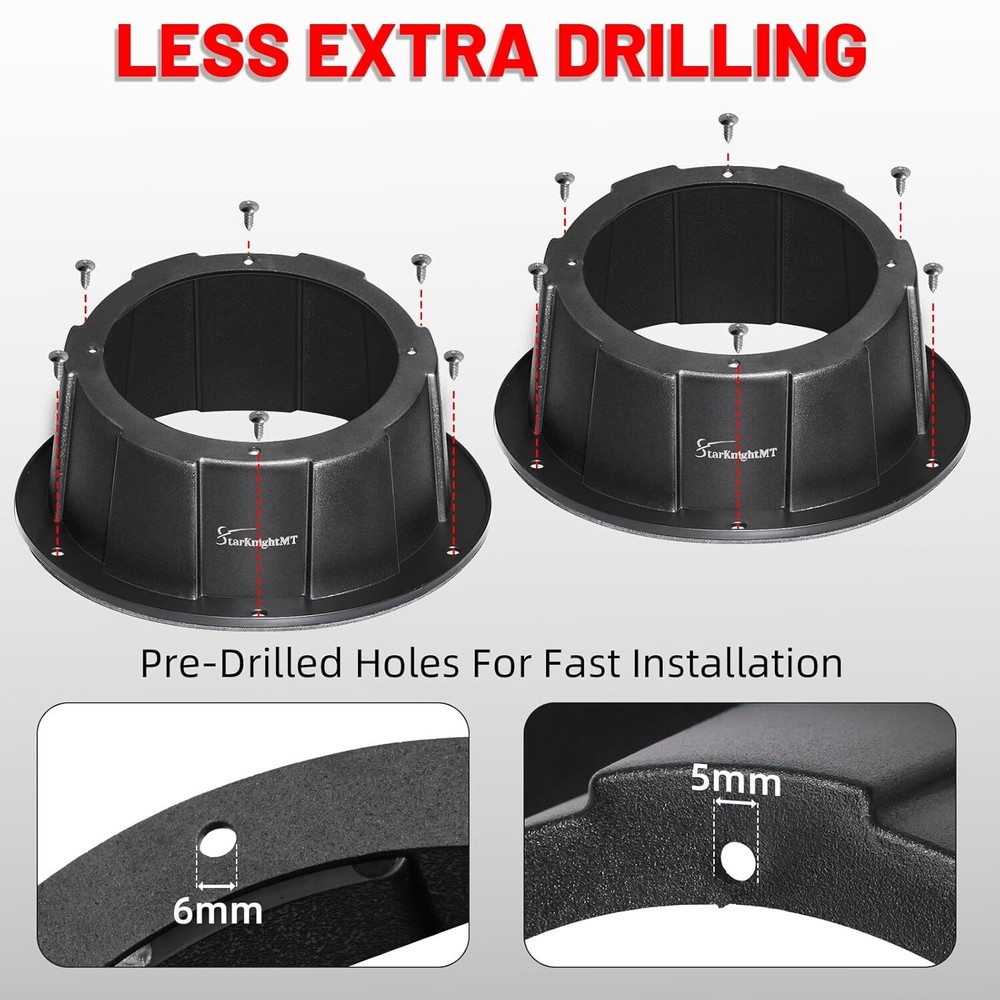 Universal Angled Surface Mount Speaker Box Enclosure for RVs UTVs Trunks Boats