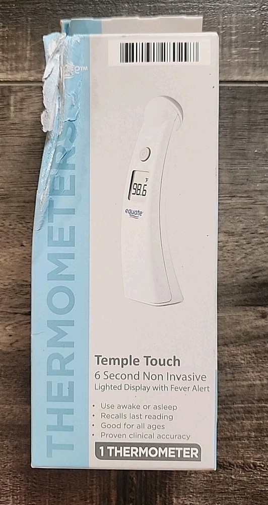 EQUATE Temple Touch 6-Second Digital Thermometer- Open Box Tested