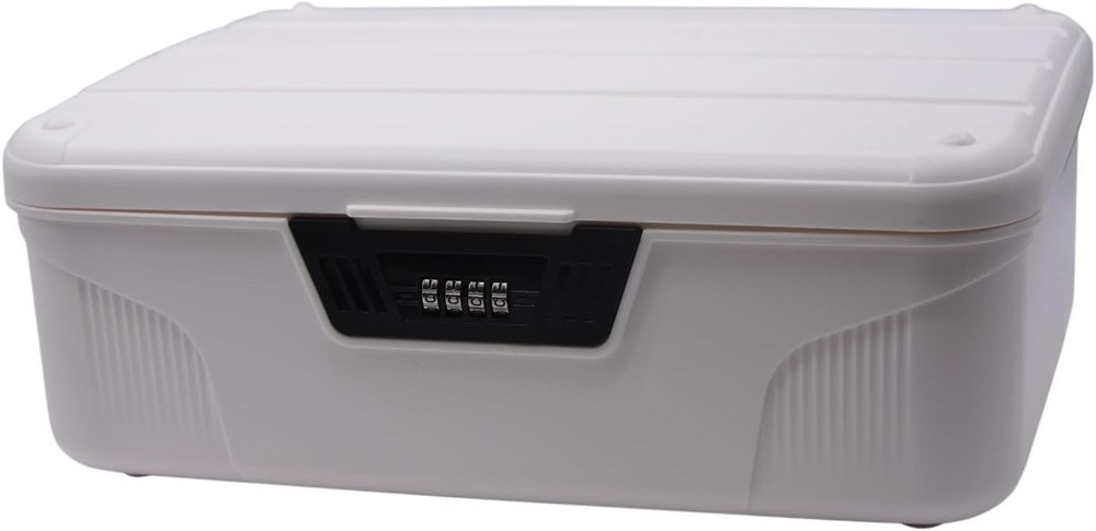 torage Bin - 4.2 Gallon Locking Container with 4-Digit Combination Lock, Stackab