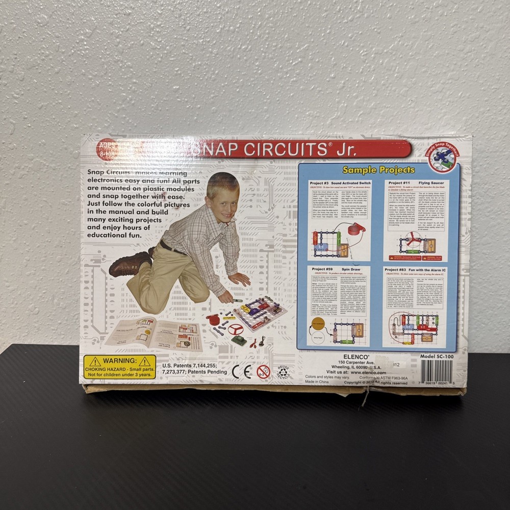 ELENCO Snap Circuits Jr. 100 Experiments Electronics Discovery Kit (IN GOOD CON)