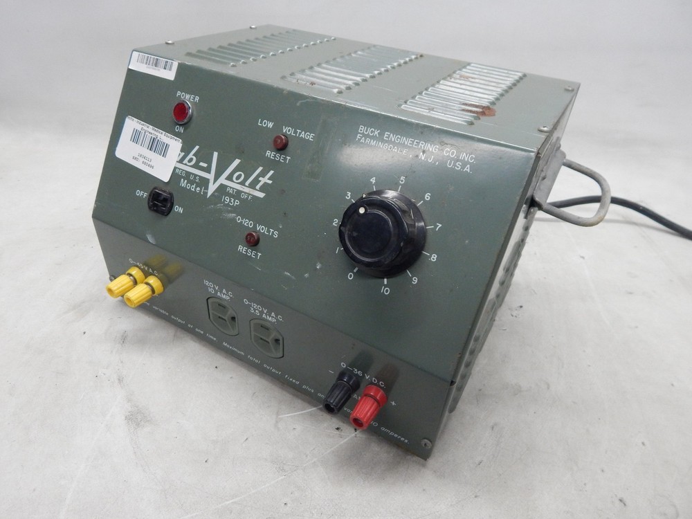 Lab-volt 197 P Variable Power Supply Buck Engineering AC & DC