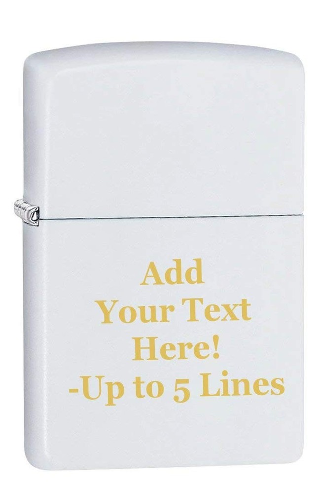Zippo Lighter- Personalized Message Matte Colors Windproof Lighter White #214