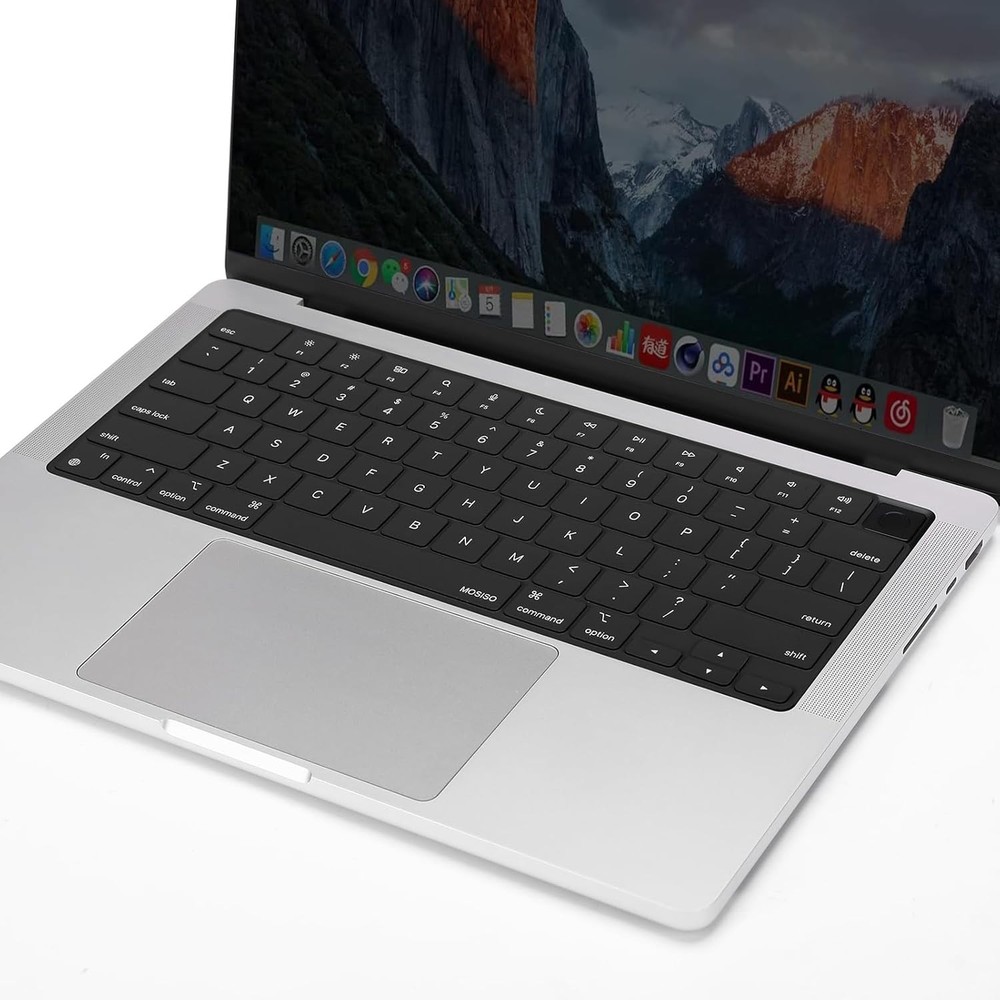 MOSISO Keyboard Cover with Solid Texture Compatible MacBook Air 15 Black
