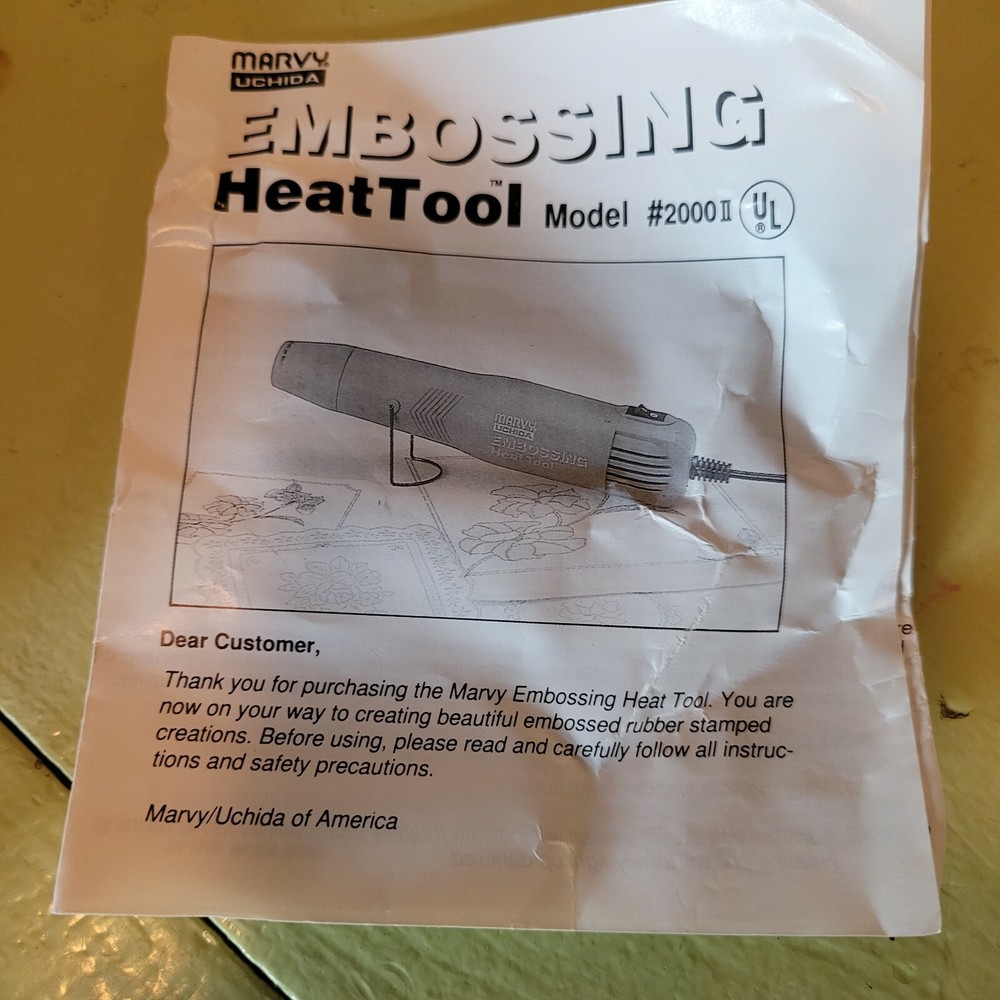 Marvy Uchida Embossing Heat Tool Model 2000 II Rubber Stamp Embossing