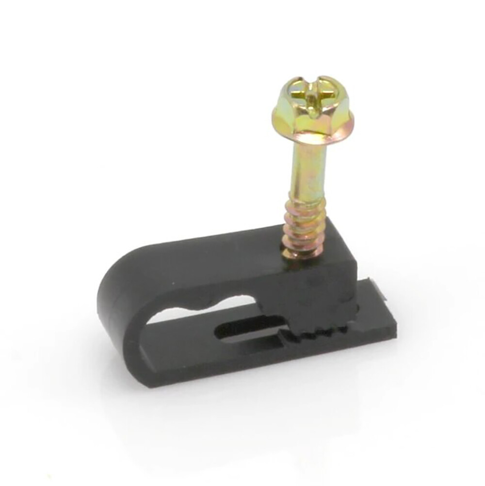 SatelliteSale Grip Clip Dual Cable Clips - Black 100 Count