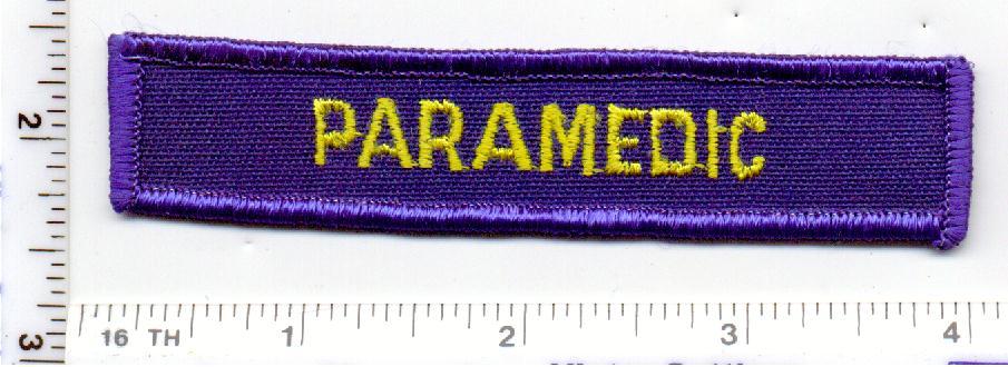 PARAMEDIC - Blue Rocker Panel for Blue EMT Patch