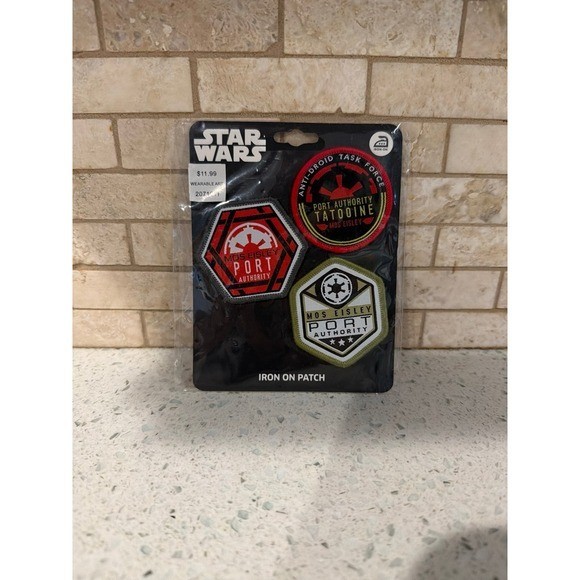 star wars iron on patch 3-pack new