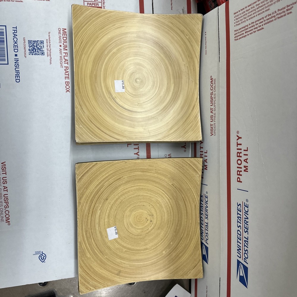 4x 8-1/4” Square Bamboo Serving Down