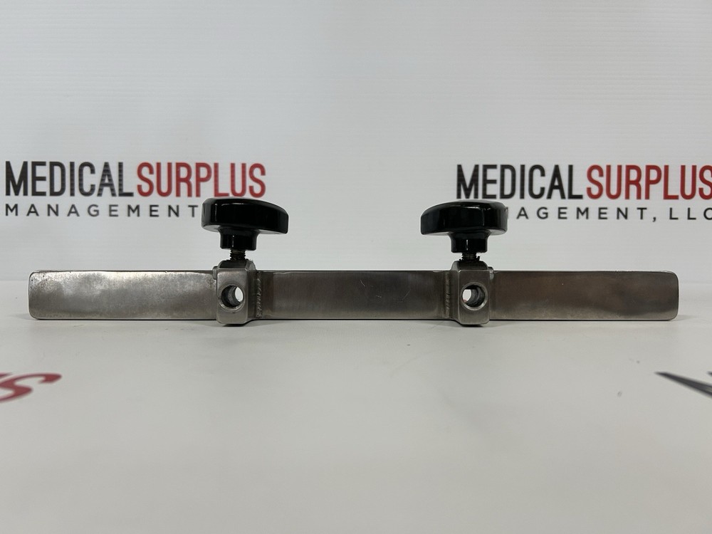 Mizuho Ika Stainless Medical Equipment Component Plate Part, Black Adjust Knobs