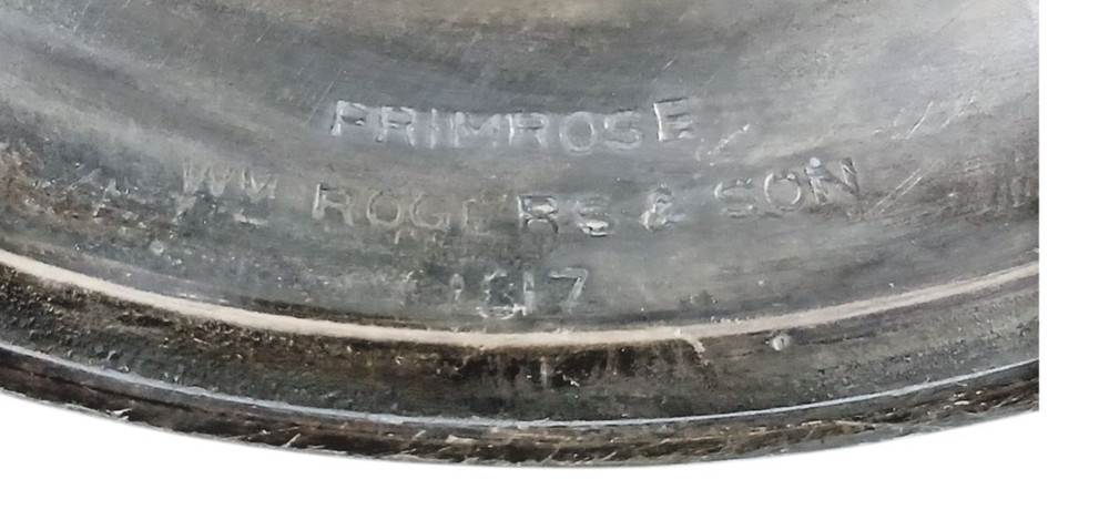 Antique Wm Rogers Silverplate Carafe Pitcher Primrose Pattern 1817 8" Vtg