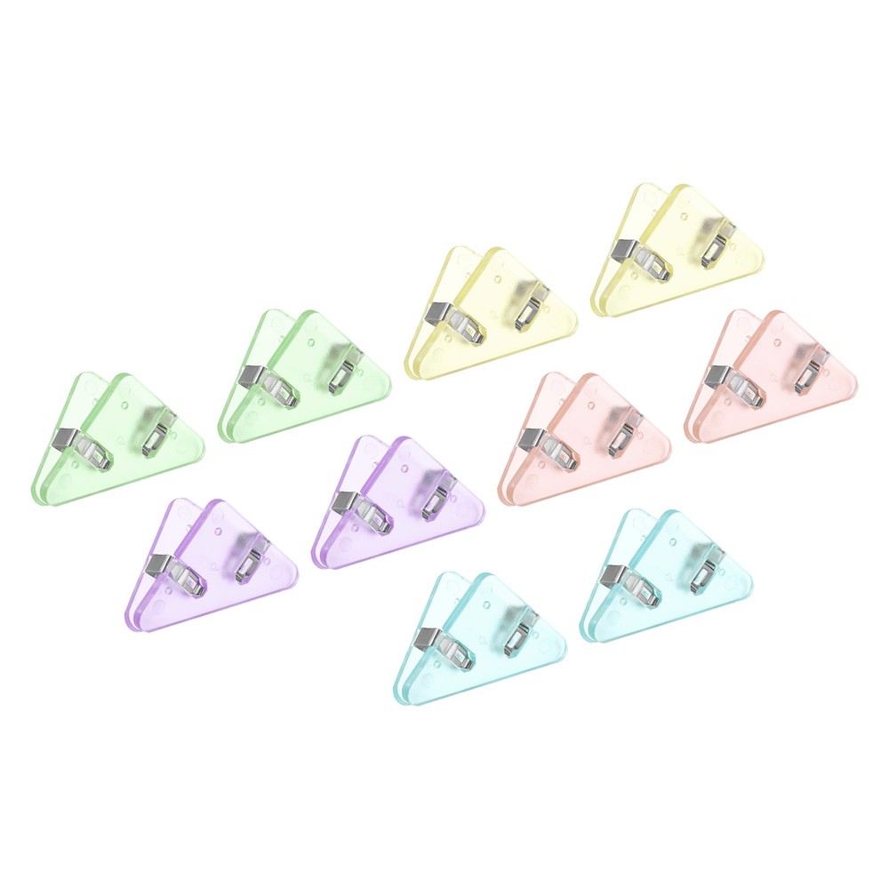 Multifunction Document Clip,10Pcs Triangular Book Page clips,5 Colors