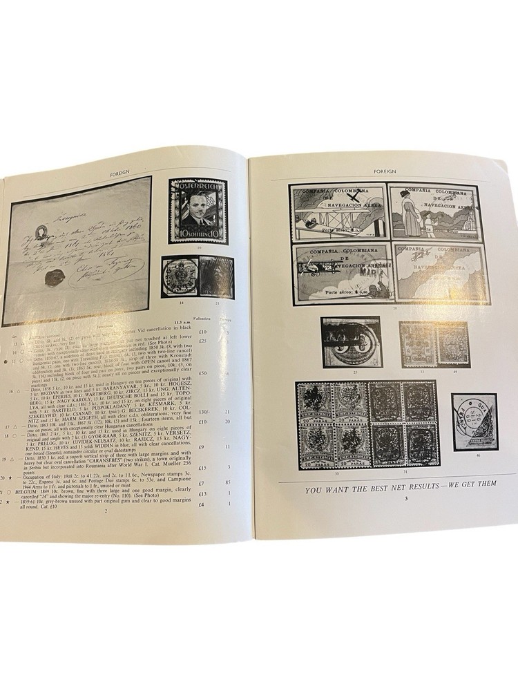 1959 Robson Lowe Foreign Stamp Auction Catalogue + Prices Realised & Bid Form