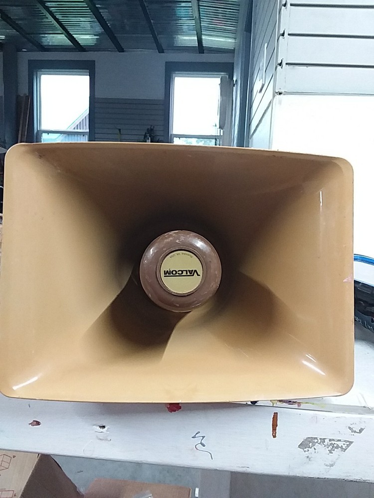 Valcom V-1048C Talkback Paging Horn - Beige - Used but Working