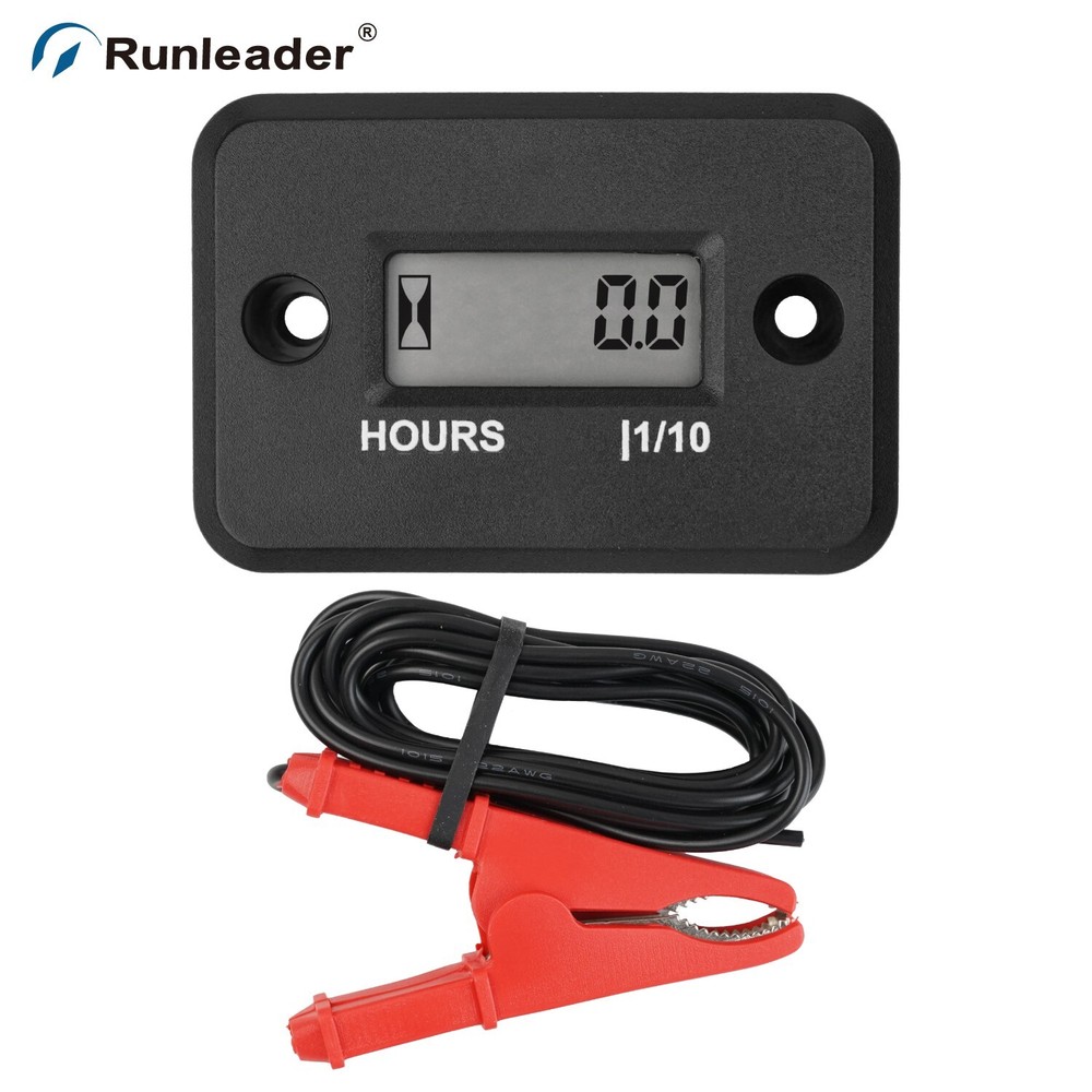 Self Powered Digital Inductive Hour Meter with Clip 2/4 Stroke Data Storage IP68