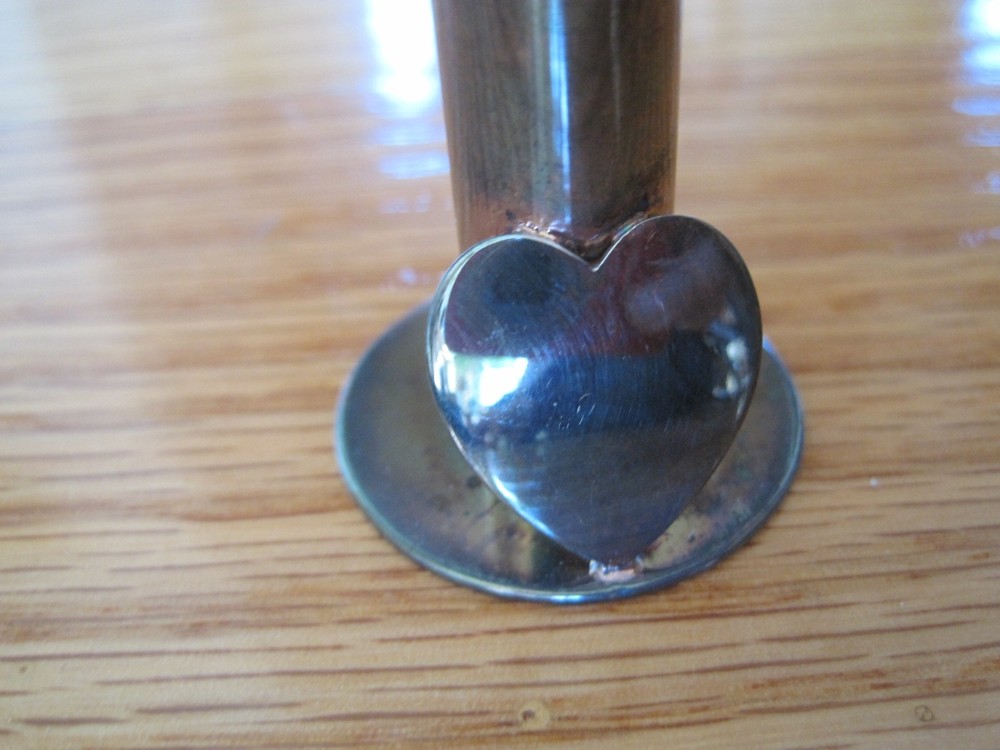 Bud Vase Silver Plate 4 1/4" Heart