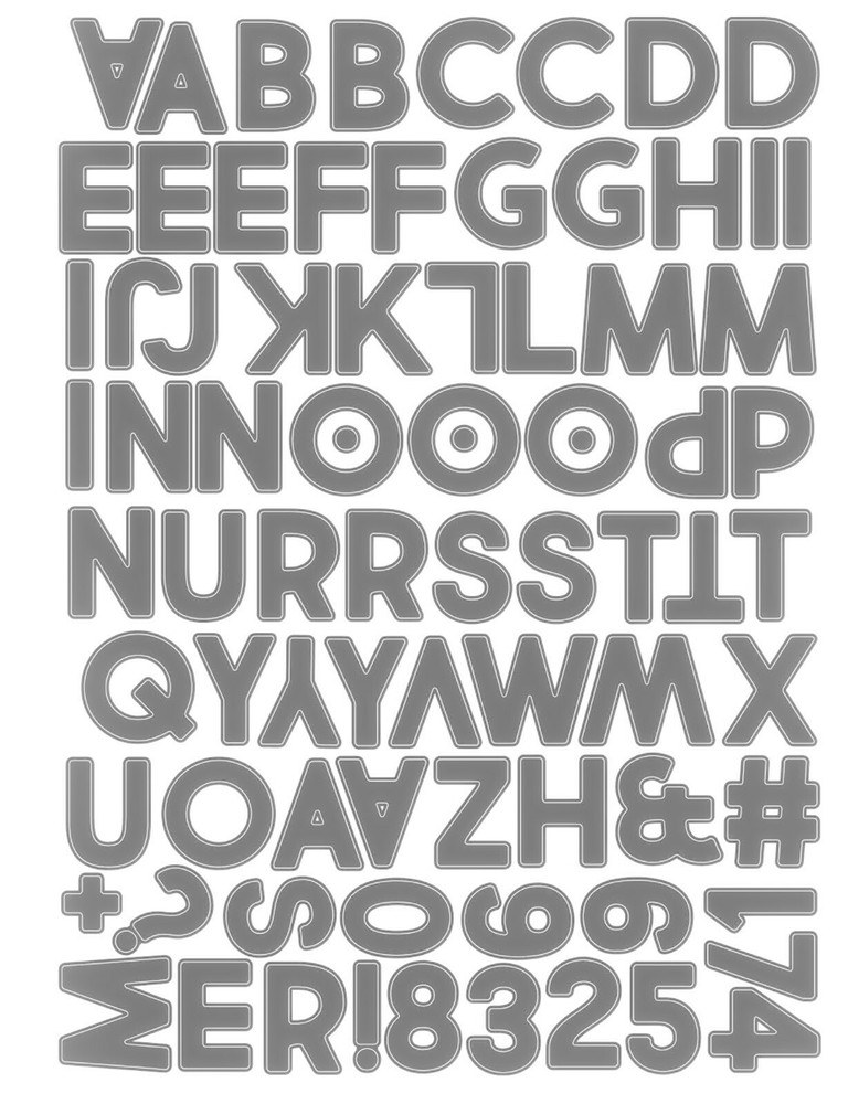 Sizzix Thinlits Alphanumeric Bold 80PK set #665205 Retail $19.99 by Tim Holtz