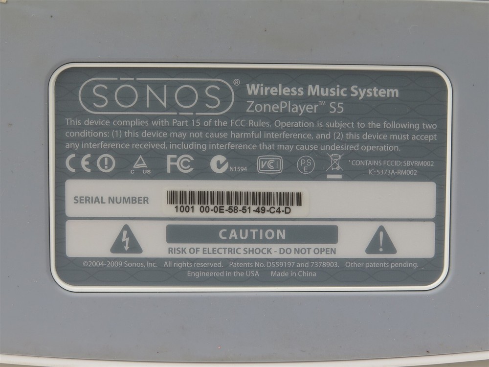 Sonos Set Zoneplayer S5 Wireless Smart Speaker & HiFi Wireless Bridge White