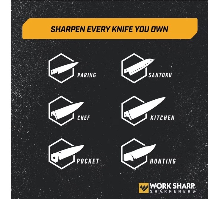 Work Sharp Rolling Knife Sharpener - 4 Angles - For All Kitchen Knife Sets