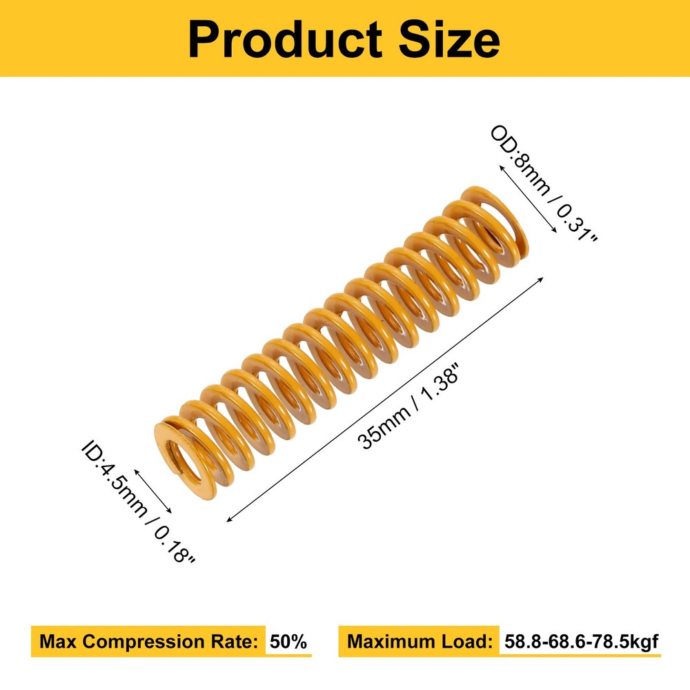 10pcs 3D Printer Heating Bed Spring, 8mm OD 35mm Length 3D Printer Parts