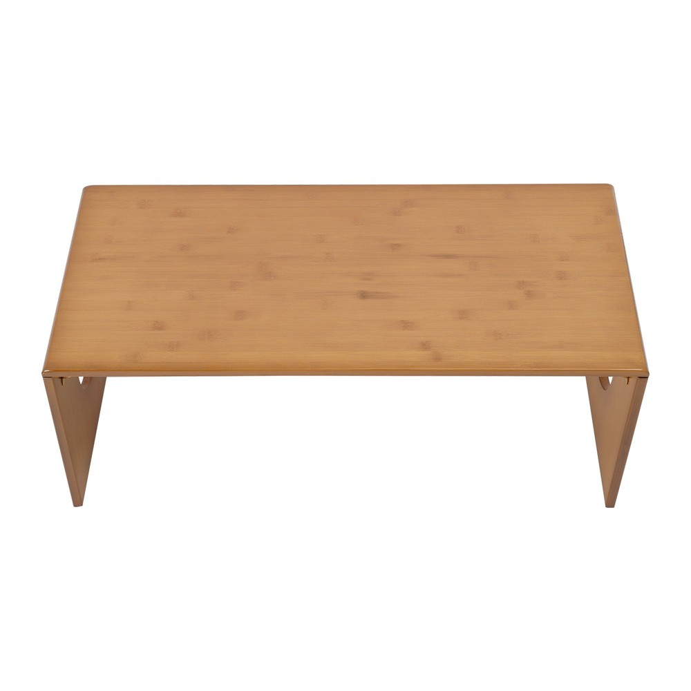 Folding Floor Coffee Table Brown Low Coffee Table Bamboo Portable Coffee Table