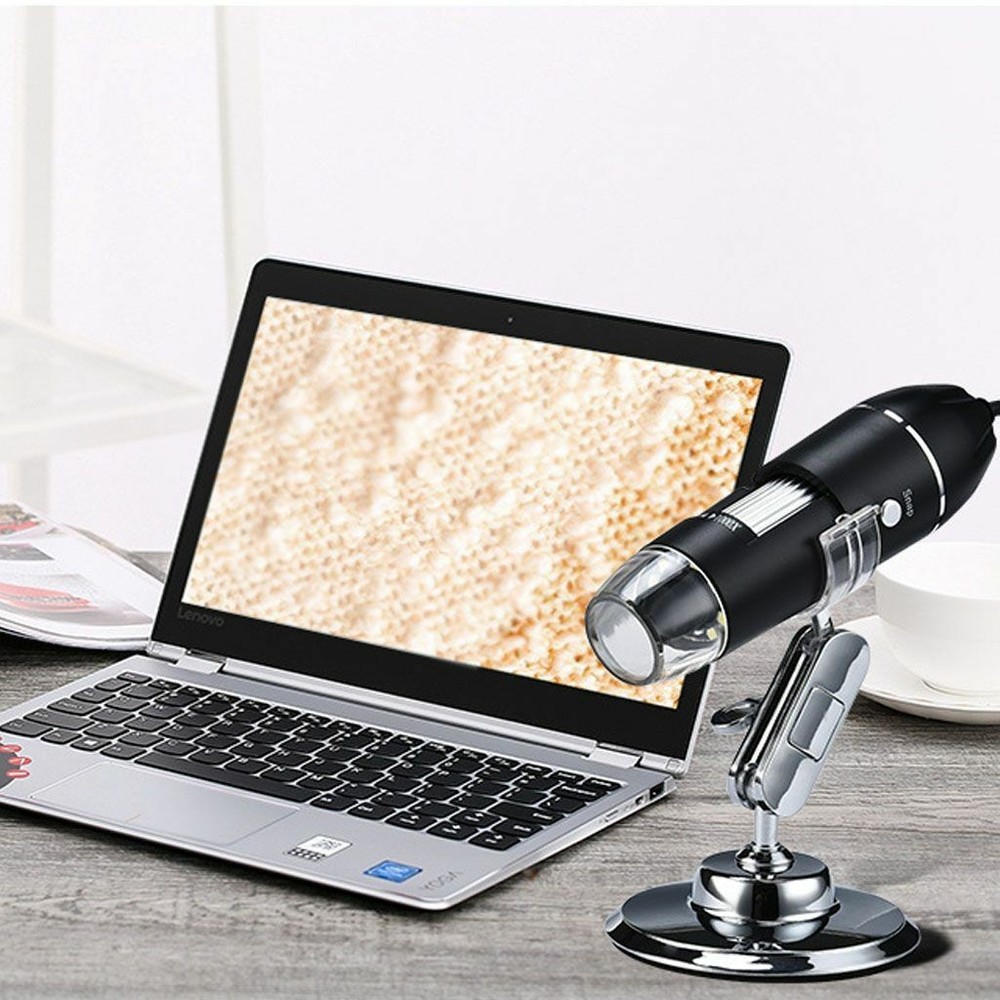 US Professional Digital Microscope 8 LED USB 1000X Magnifier Camera w/ Stand New