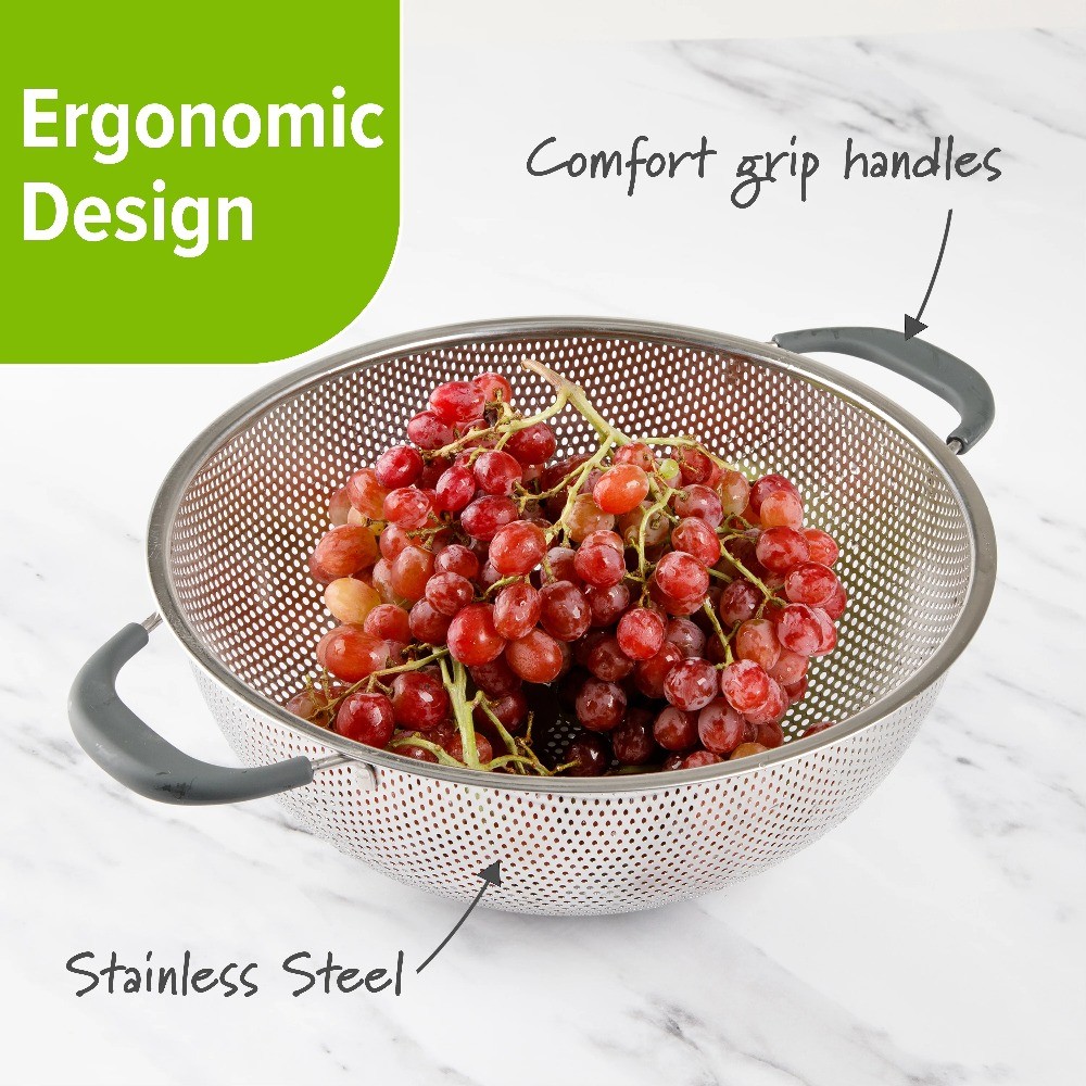 Solutions 5 Qt Stainless Steel Colander
