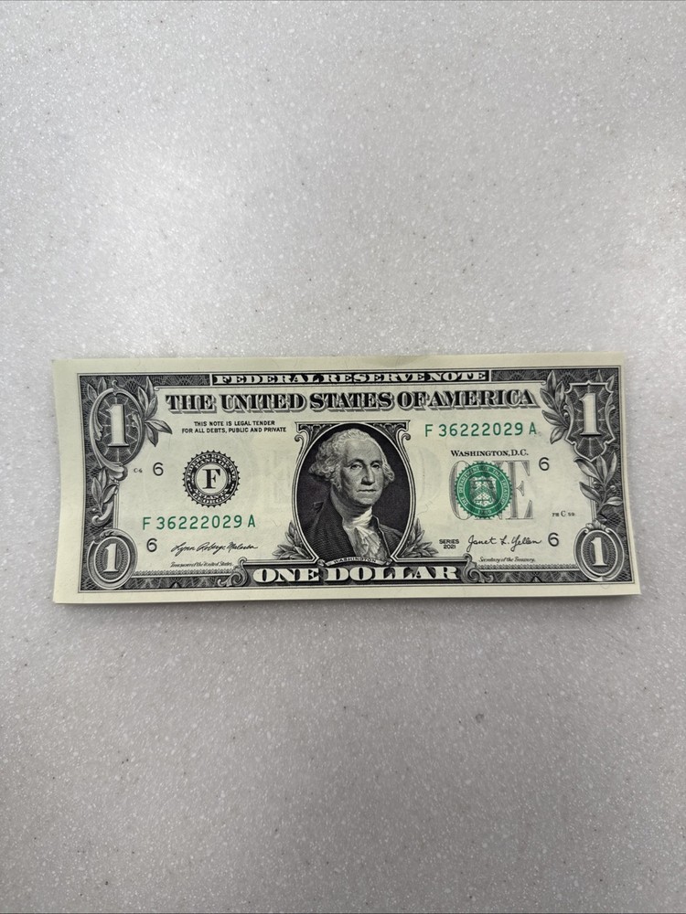 $1 Dollar Bill Error Print Series 2021