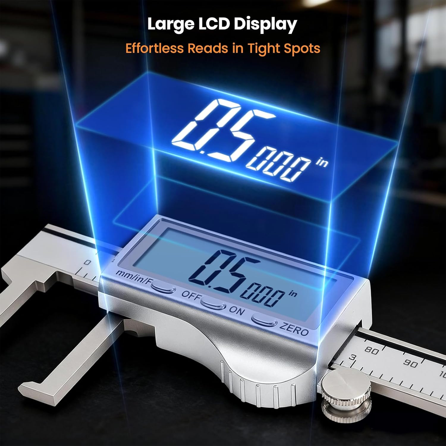 HARDELL Digital Caliper, Disc Brake Rotor Micrometer- F/MM/in, Brake Measuring T