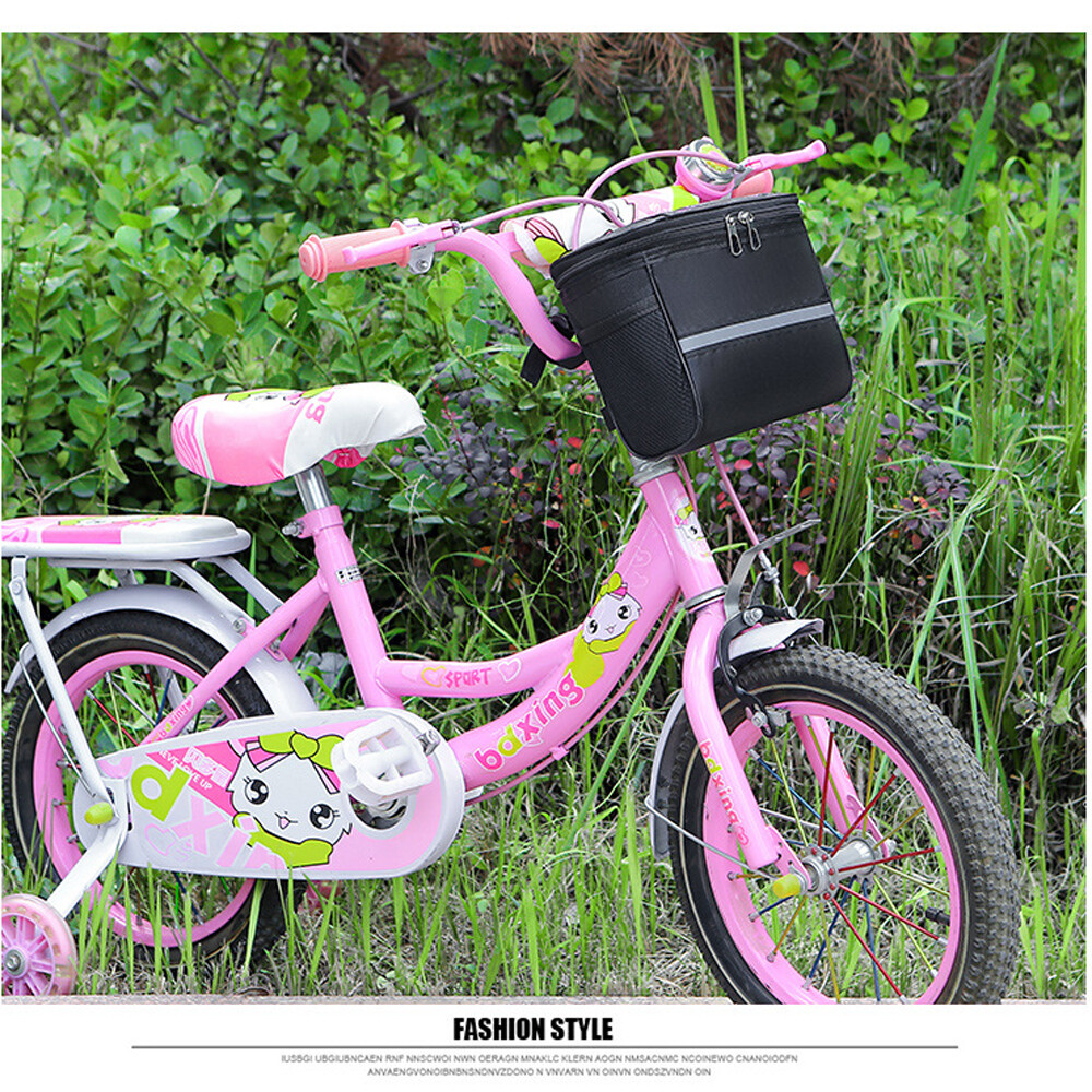 2Pack Bike Front Basket Detachable Rear Bike Basket Front Handlebar Bag for Bike