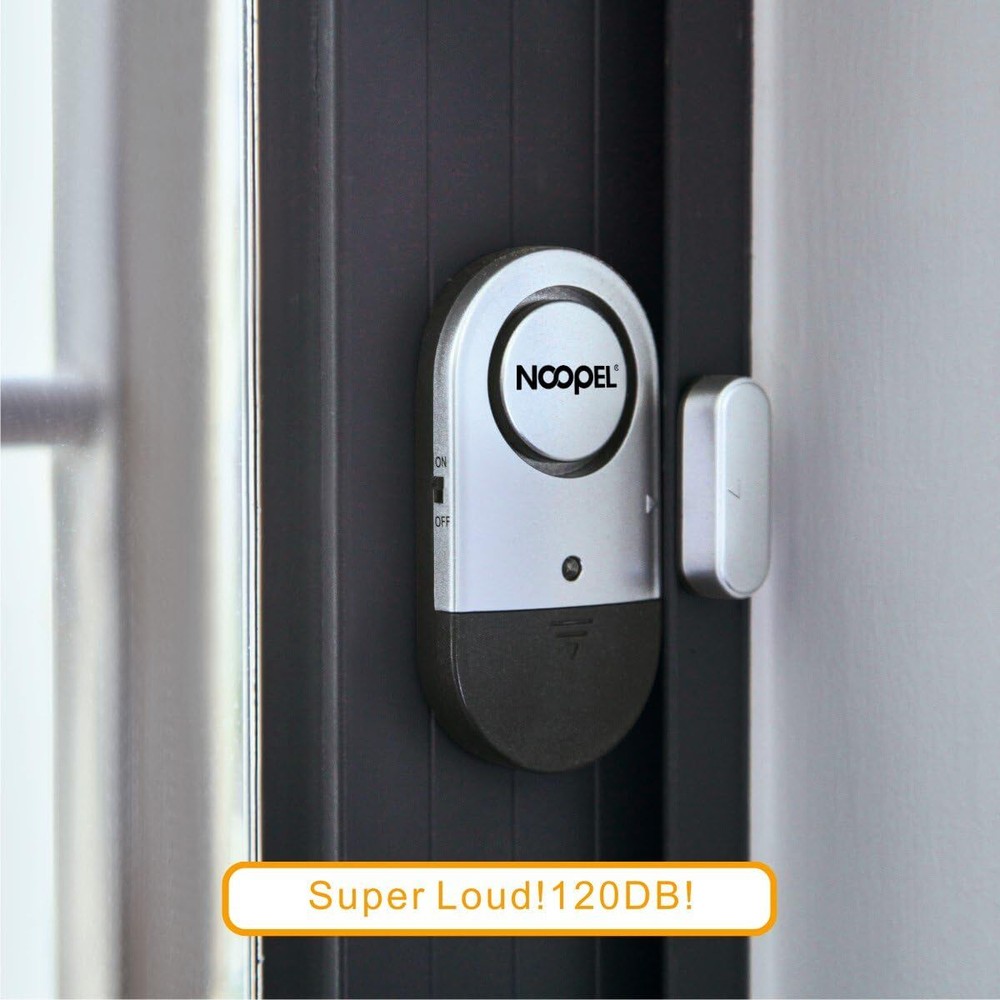 Alarma 120dB puertas/ventanas, pack 2 con sensor y baterías