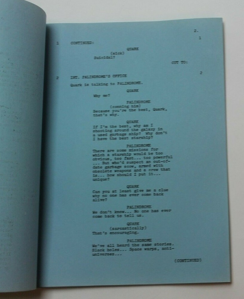 QUARK / Bruce Kane, 1970's Sci Fi TV Script "Goodbye, Polumbus" Gorgons