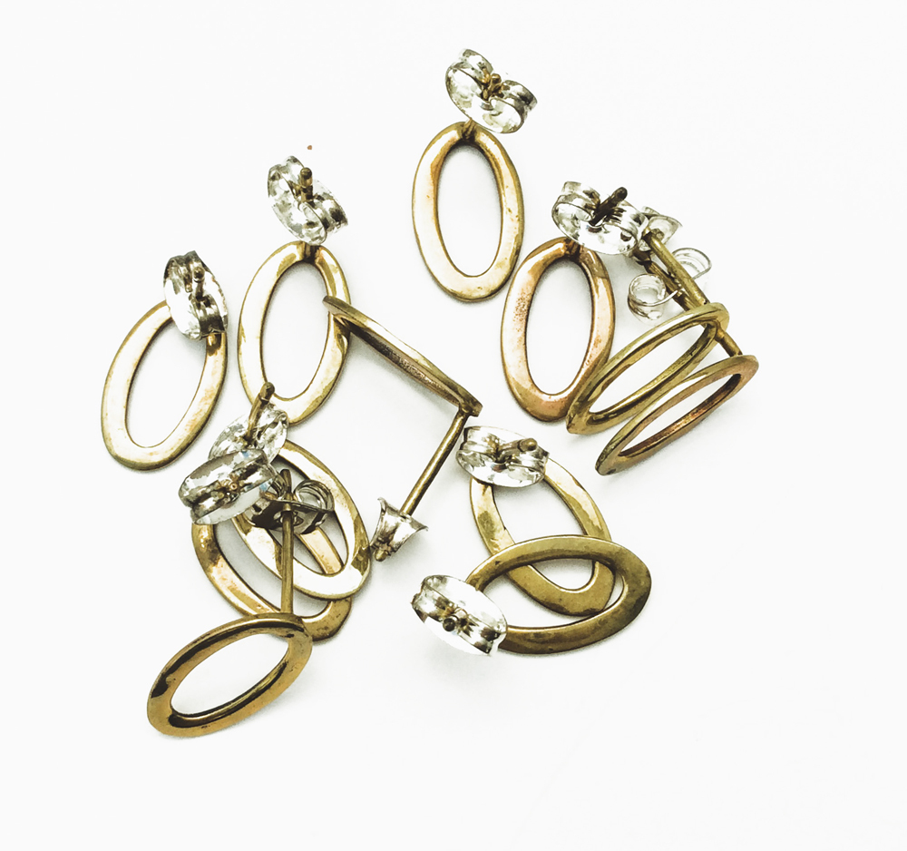 Solid Brass 14mm Oval Post Earwire Earring Findings • 6 Pair • 28660