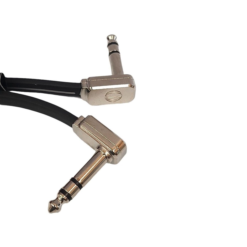 Ernie Ball Stereo Guitar Patch Cable 6" Flat Right Angle Effects Pedal