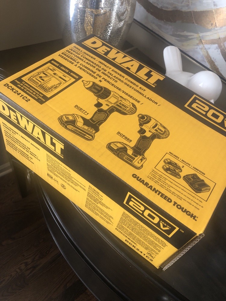 DEWALT DCK241C2 20 Volt, Max Compact Brushless Drill / Driver Impact Combo Kit