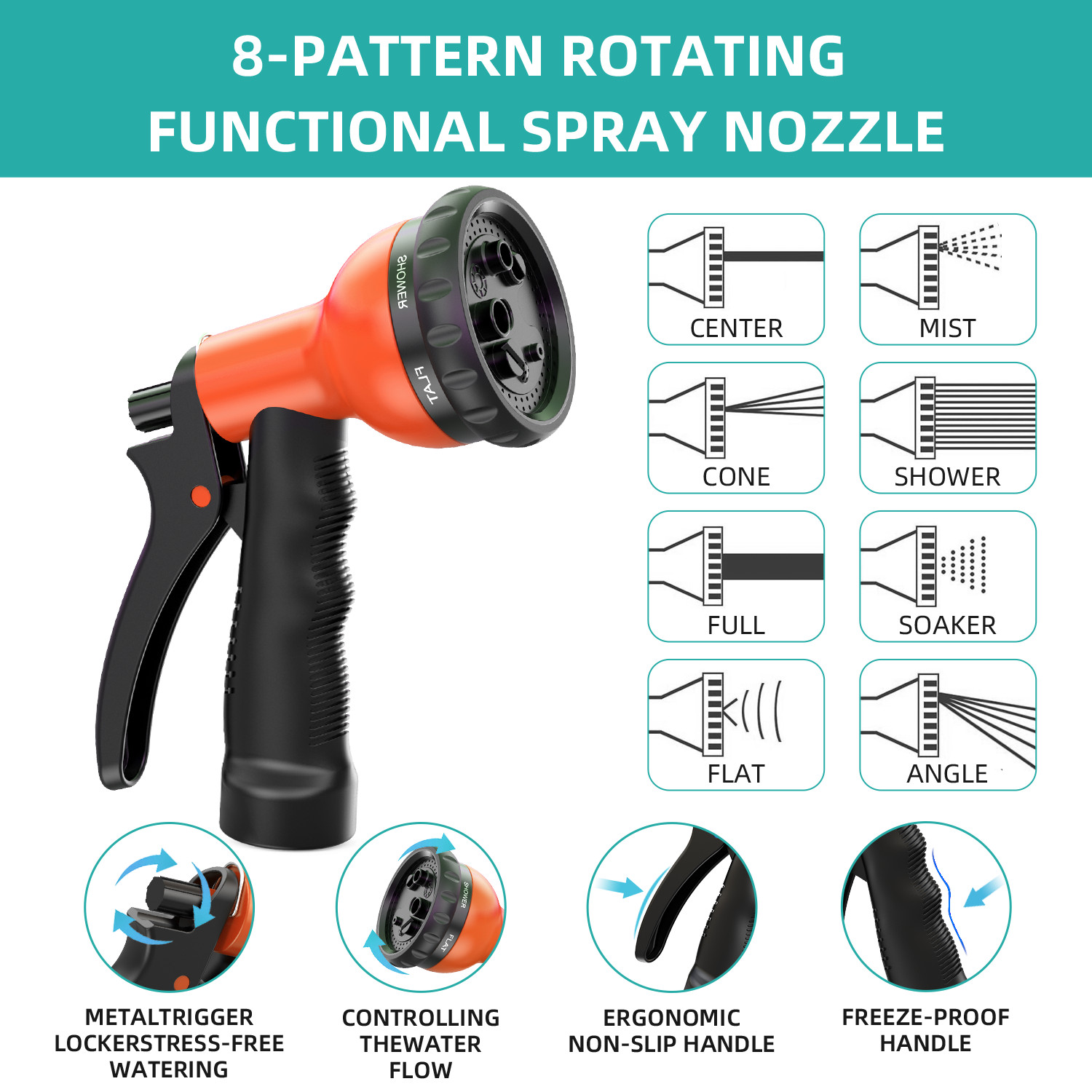 25ft / 50ft / 75ft / 100ft - Expanding Water Hose Garden Hose Anti-Kink Upgraded