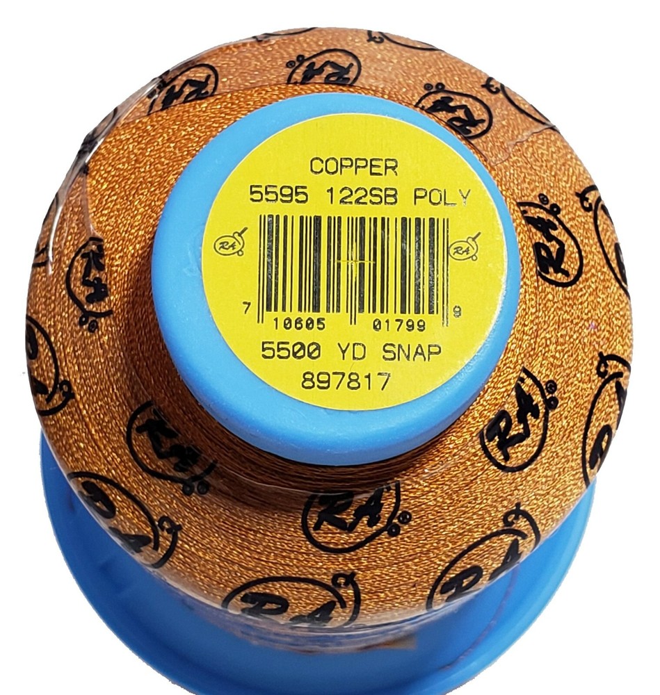 A&E Robison-Anton Embroidery Thread 122 SB Poly, 5500 yard - Copper #5595